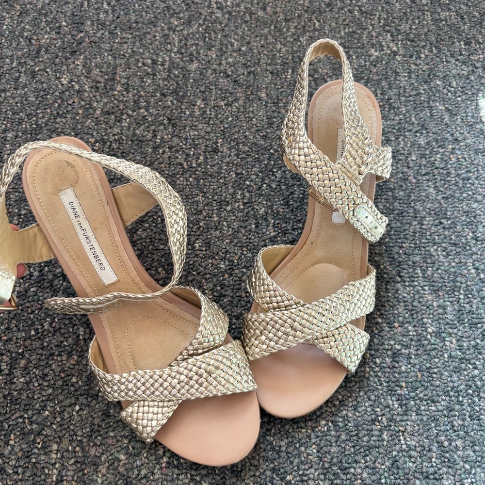 Diane Von Furstenberg Braided Heels